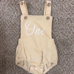 First Birthday Corduroy Onsie